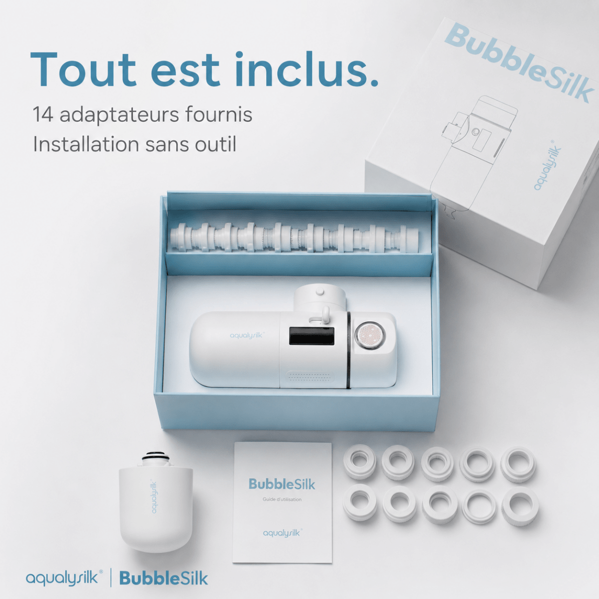 Bubblesilk | Filtre à eau Skincare 2.0 - aqualysilk