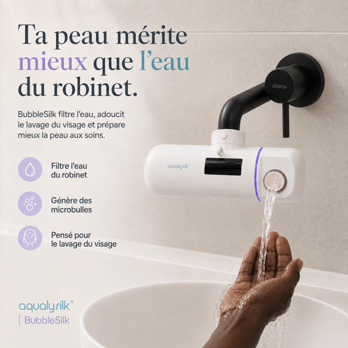 Bubblesilk | Filtre à eau Skincare 2.0 - aqualysilk