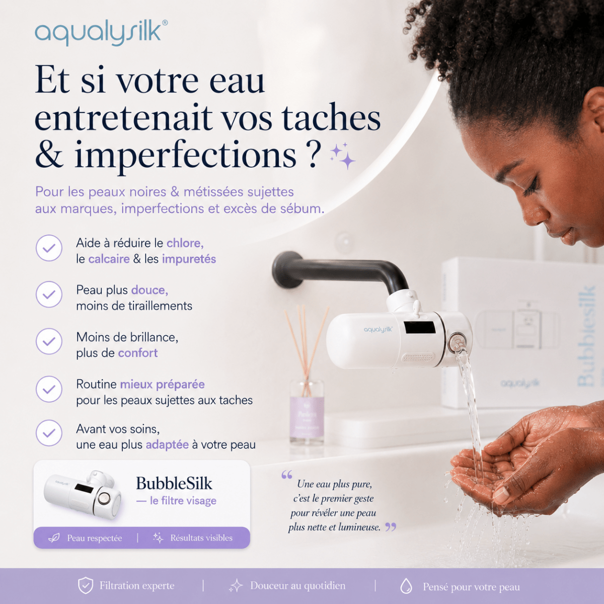 Bubblesilk | Filtre à eau Skincare 2.0 - aqualysilk